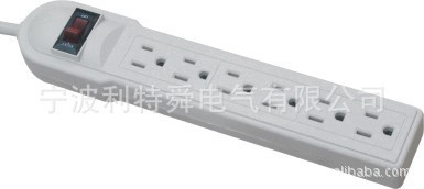 寧波利特舜電氣 專供高品質美式插線板，6孔帶雷擊保護及小夜燈功能